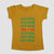 Girls Mustard Color Keep Going T-Shirt